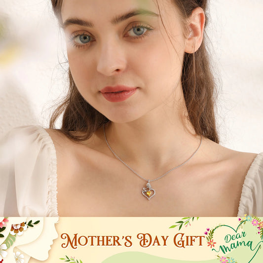 925 Sterling Silver Birthstone Necklace Rose Flower Heart Pendant Jewelry Christmas Valentines Mother'S Day Gifts for Women Mom Wife/Lover